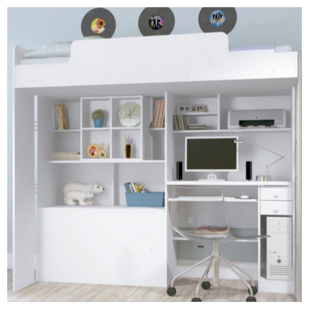 foto do Módulo Office Teen Branco Santos Andirá